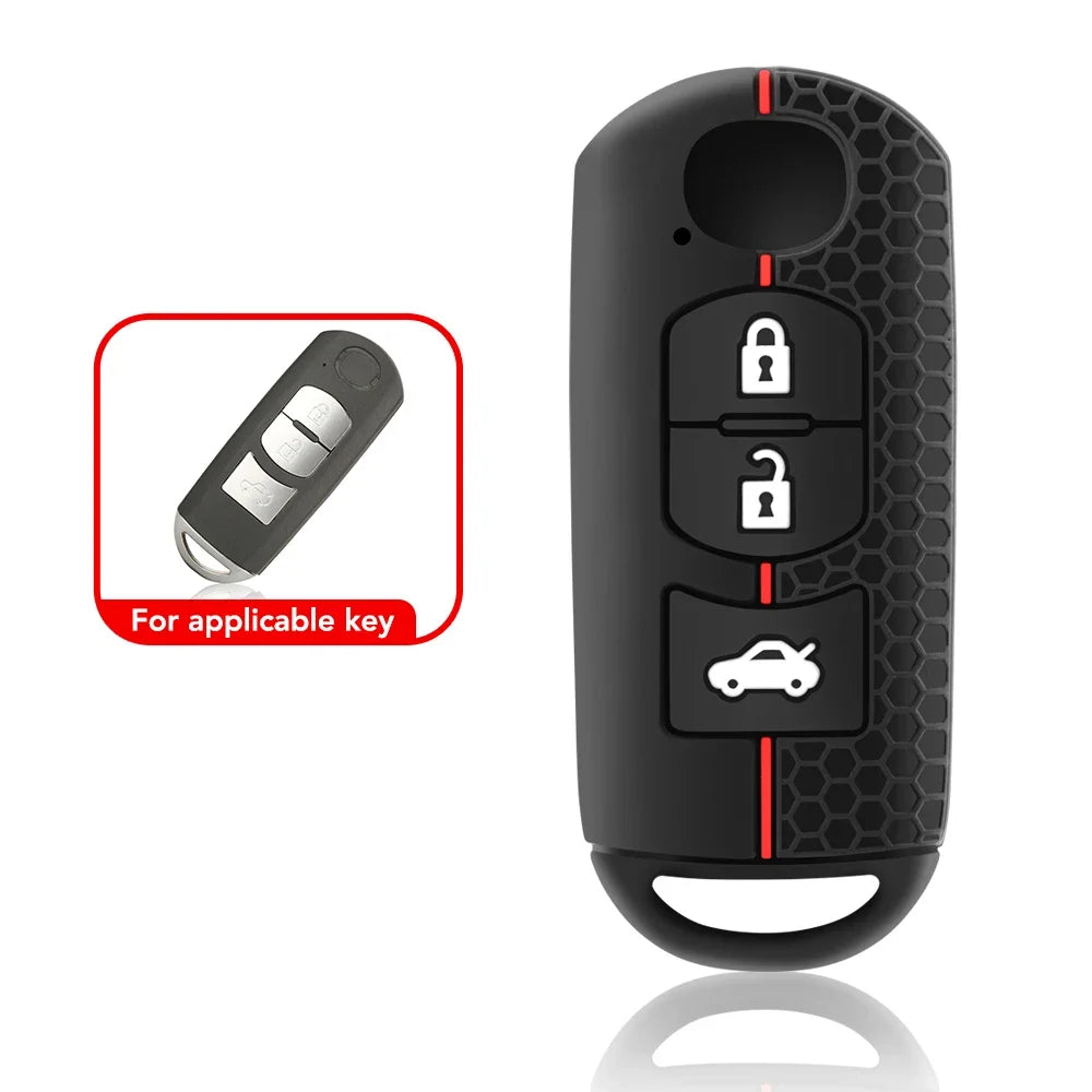Keychain Silicone Car Key Cover Key Case for Mazda
