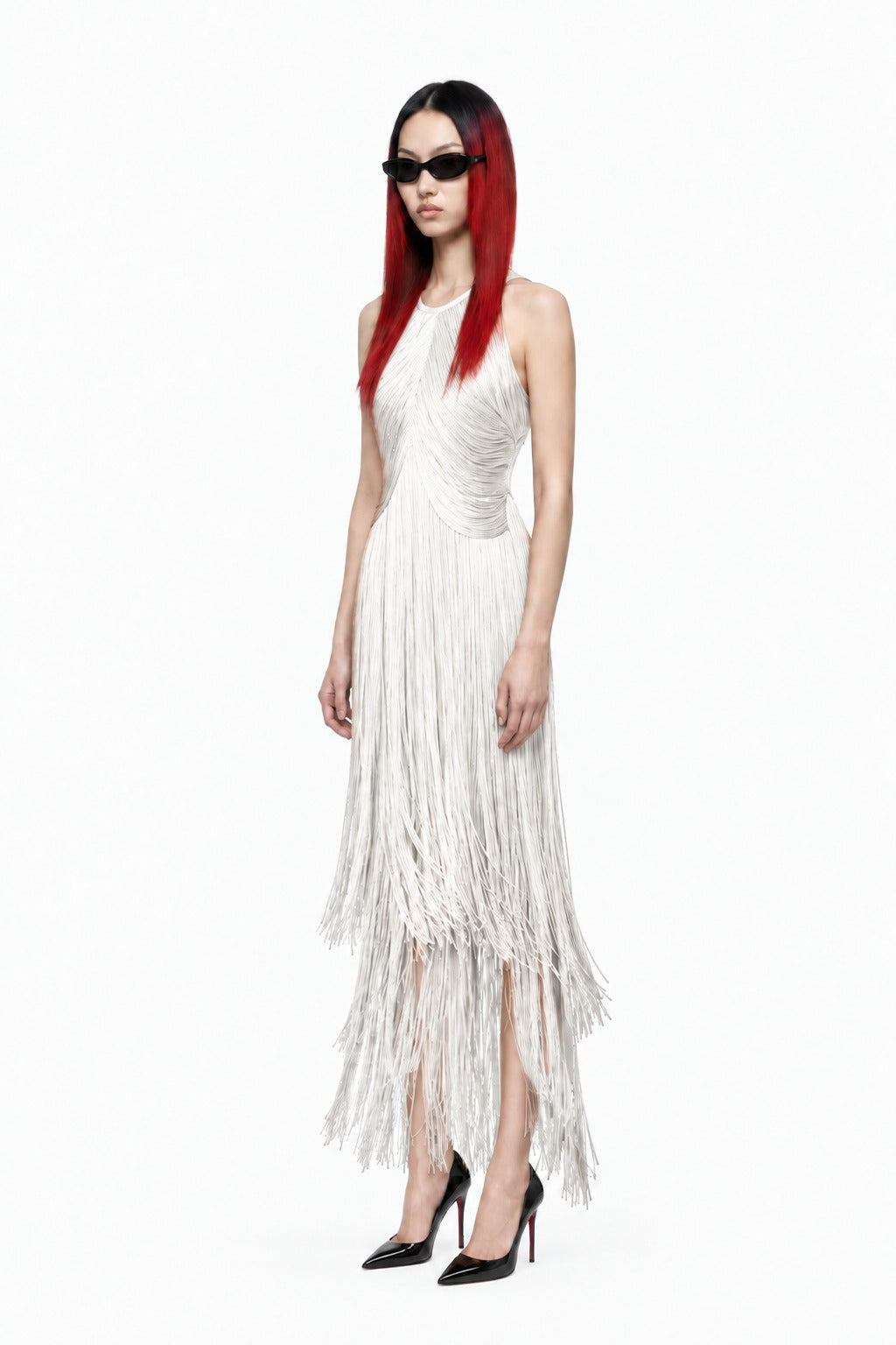 Women Dresses New Solid Color Hanging Neck Slim Fit Long Dress
