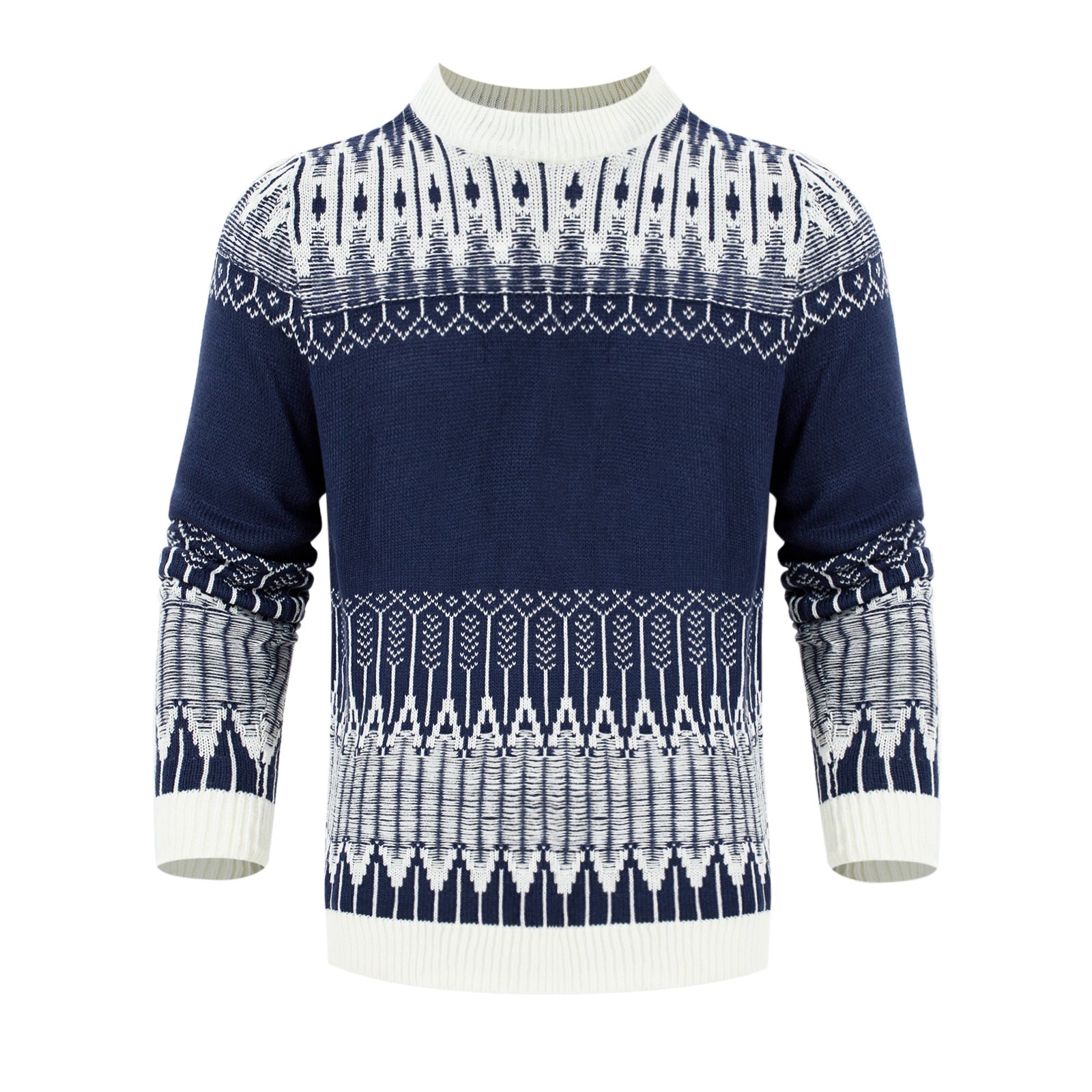 Men's Knitted Sweater Fashion Long-sleeved Pullover Tops Fall And Winter Clothing