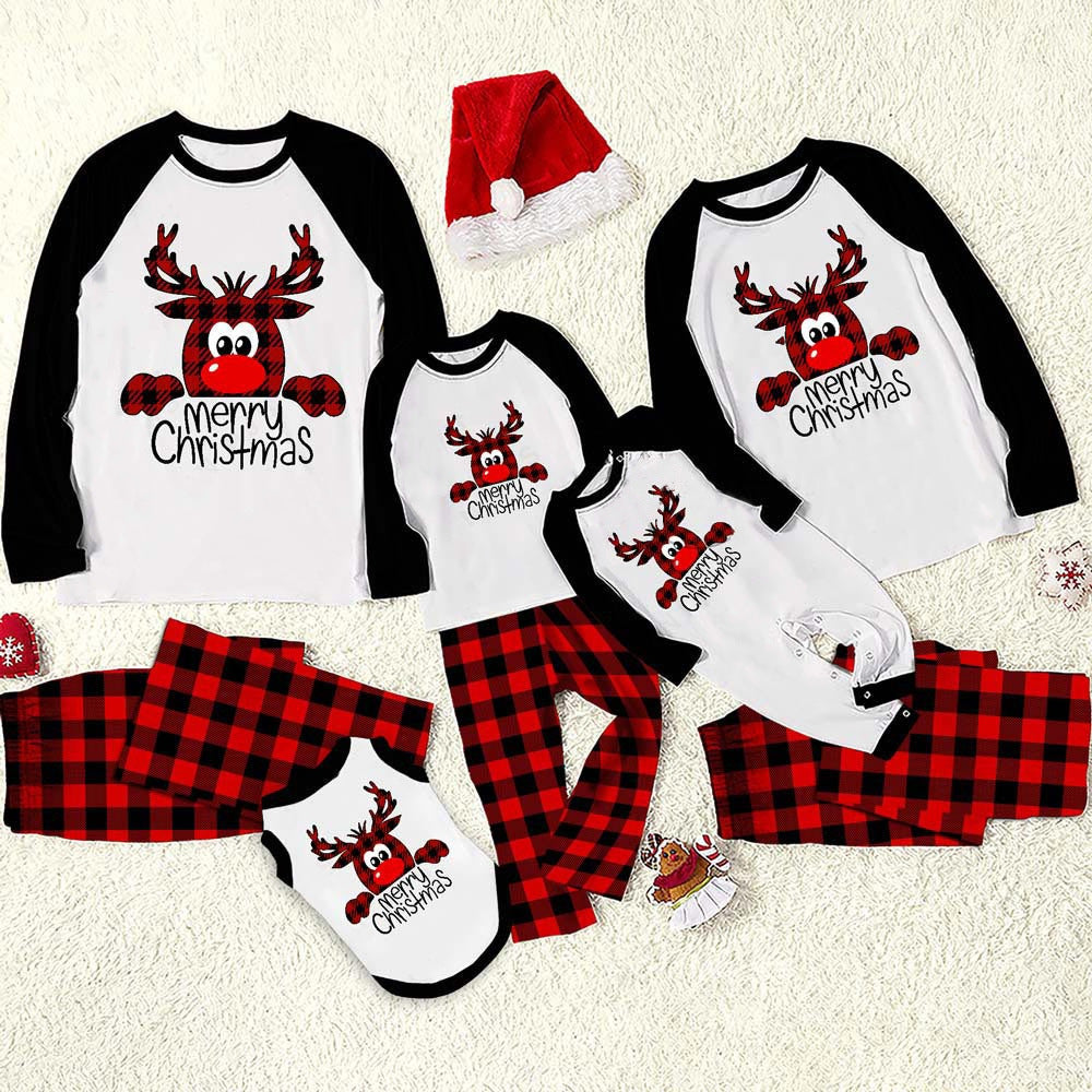 Family Christmas Pajamas Matching Sets Christmas Sleepwear Parent-Child Pjs Outfit