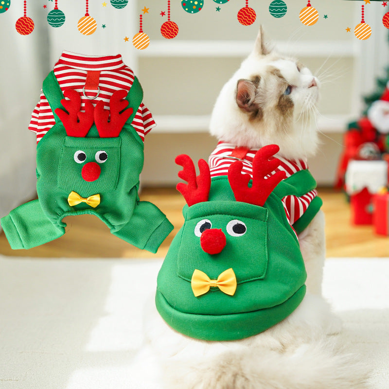Christmas Pet Dogs Cats Coats Dress Up Costume