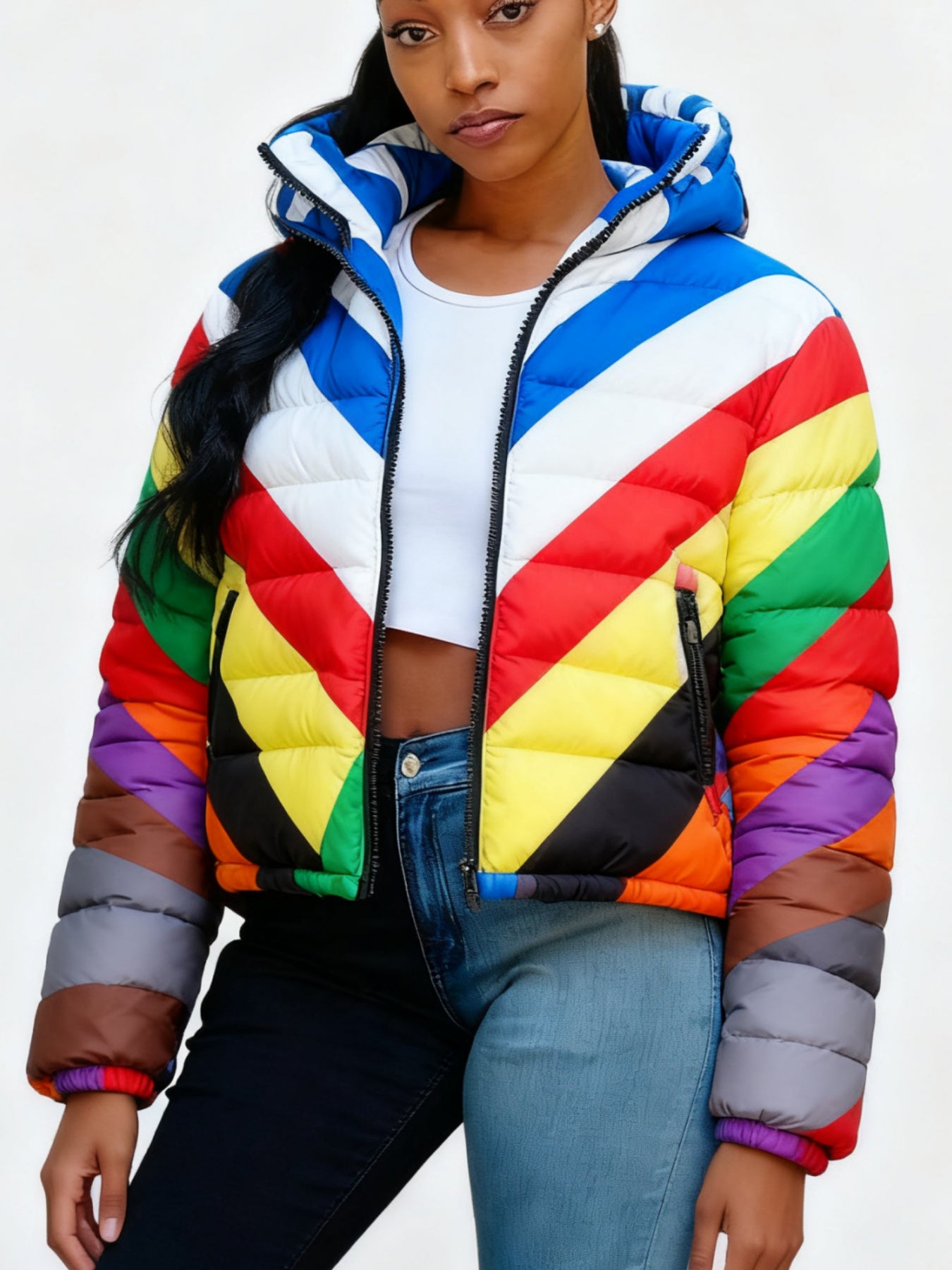 Women's Jackets, Cute Short Warm Coats, Fashionable Casual Cardigan Coats, Colorful Parkas