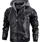 Men Leather Jacket Motorcycle Jacket Waterproof Windproof
